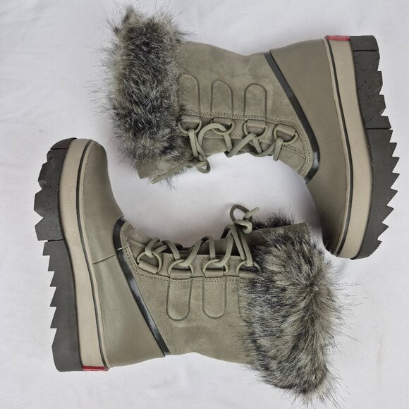 Sorel Joan of Artic Next Boot Waterproof Faux Fur Color: Sage Size 7 - Picture 3 of 16